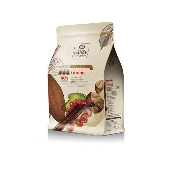 Chocolat au Lait Origine Ghana 40% 2,5 kg Barry 1