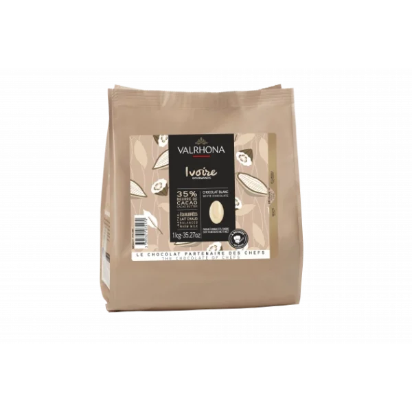 Chocolat de Couverture Blanc Ivoire 35% 1kg Valrhona 1