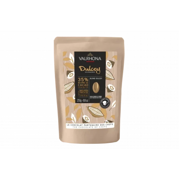 Chocolat de Couverture Blond Dulcey 35% 250g Valrhona 1