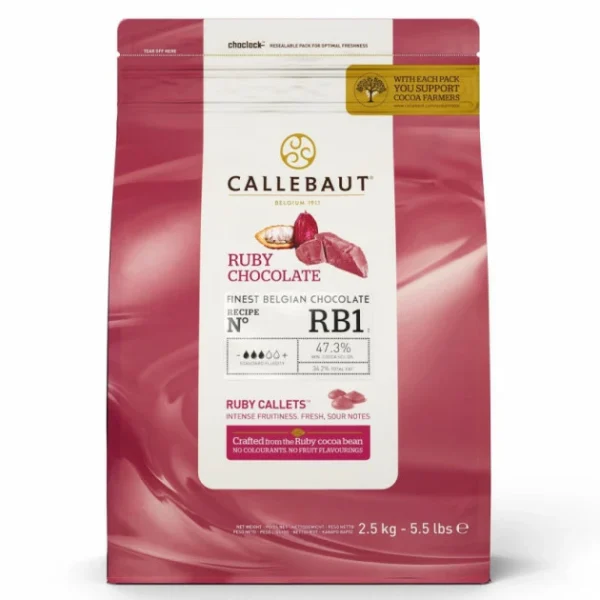 Chocolat Ruby RB1 47,3% 2,5 kg Callebaut 1