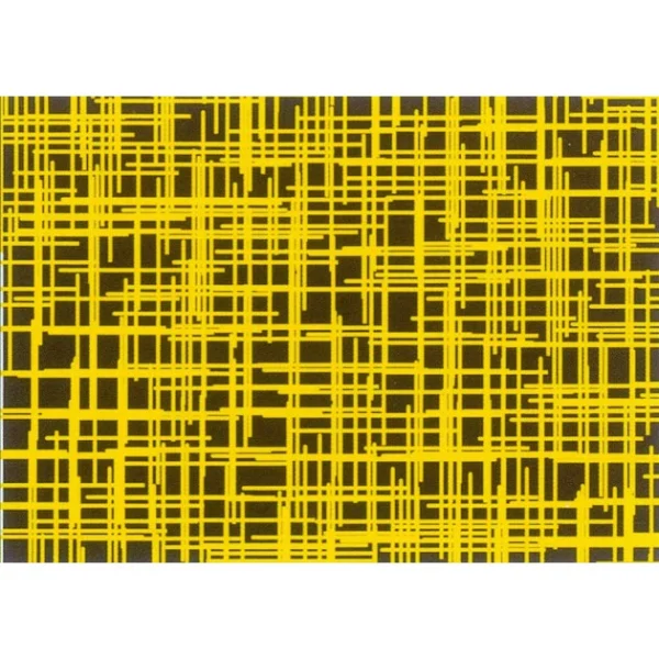 Feuilles de transfert chocolat lignes jaunes 34 x 26,5 cm (x10) 1