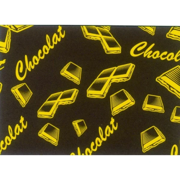 Feuilles de transfert chocolat motif chocolat 34 x 26,5 cm (x10) 1