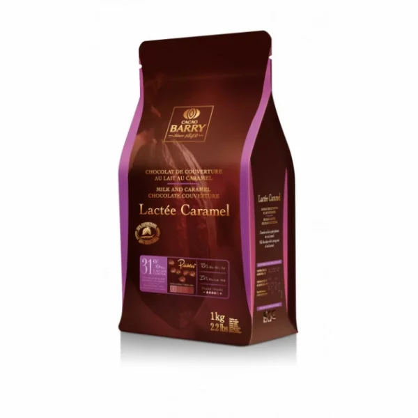 Lactée Caramel, Pistoles Chocolat Couverture 31,1 % 1 kg 1