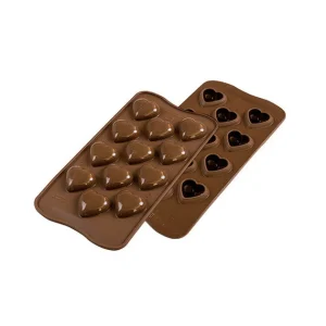 Moule à Chocolat 12 Cœurs Bombés Easy Choc – Silicone Spécial Chocolat 12