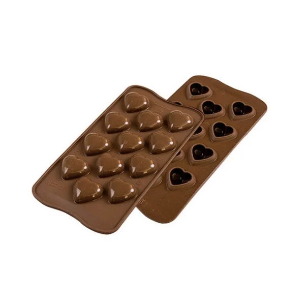 Moule à Chocolat 12 Cœurs Bombés Easy Choc – Silicone Spécial Chocolat 4