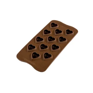 Moule à Chocolat 12 Cœurs Bombés Easy Choc – Silicone Spécial Chocolat 16