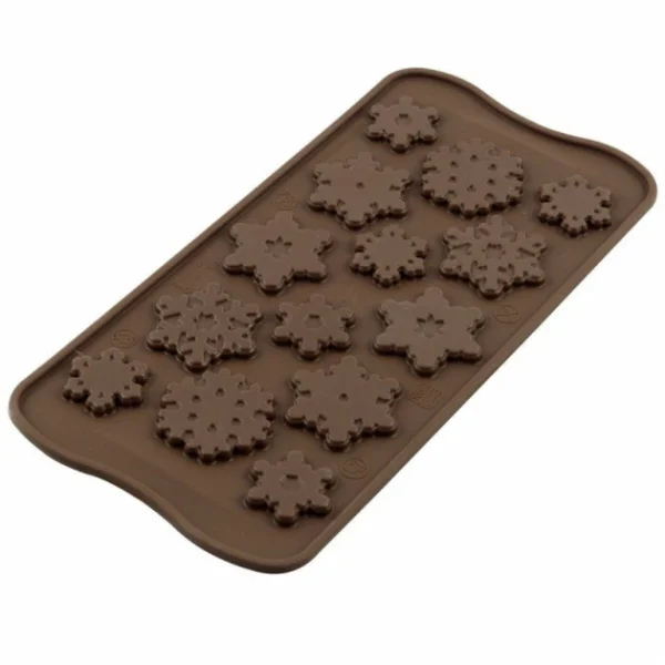 Moule à Chocolat 14 Flocons Easy Choc – Silicone Spécial Chocolat 1