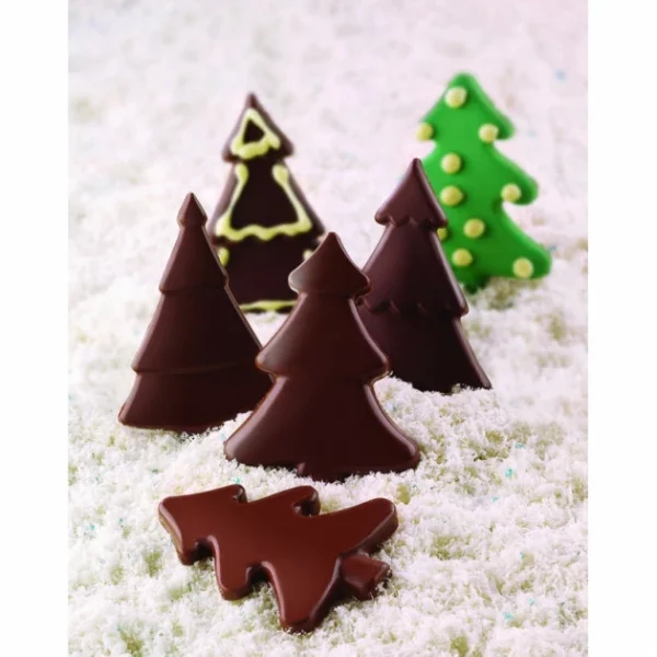 Moule à Chocolat 4 Sapins Easy Choc – Silicone Spécial Chocolat 3