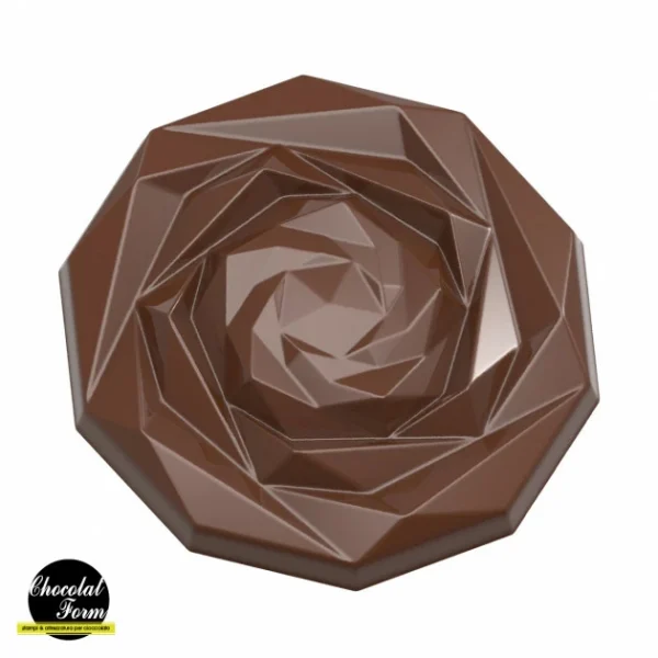 Moule Chocolat Caraque Rose 4,5 cm (x10) Chocolat Form 1