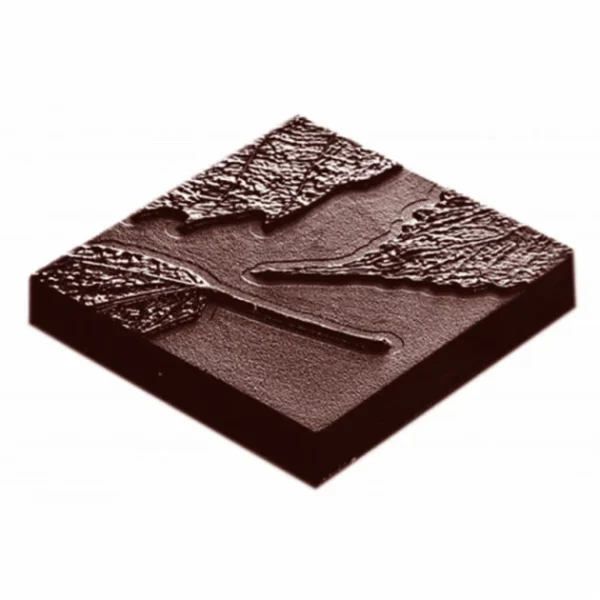 Moule Chocolat Carré avec Feuille (x10) Chocolate World 1