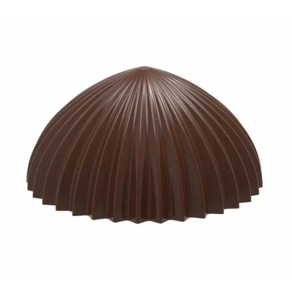 Moule Chocolat Demi Sphère Plissée 30,5 mm (x21) Chocolate World 1