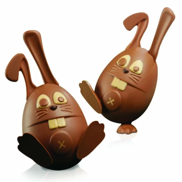 Moule Chocolat Oeuf Lapin Ø 10 x H 21 cm (x2) Pavoni 1