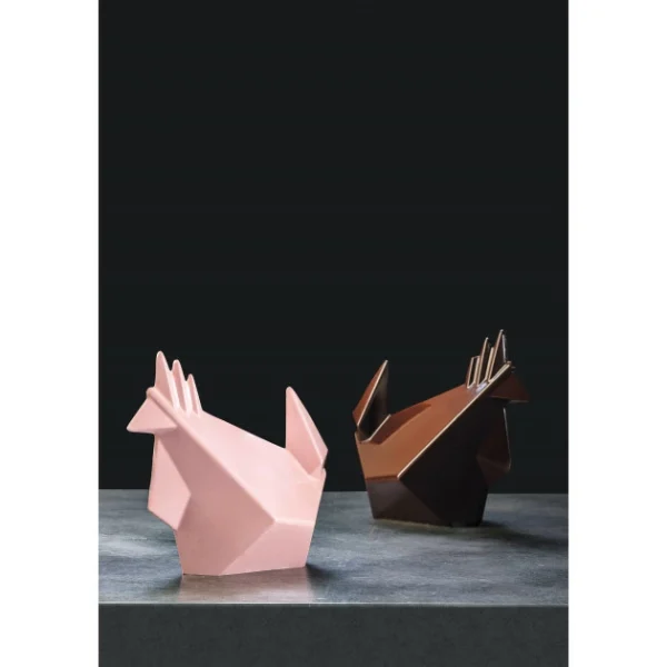 Moule Chocolat Poule Origami 17 x 10,5 cm x H 15 cm (x2) Pavoni 1