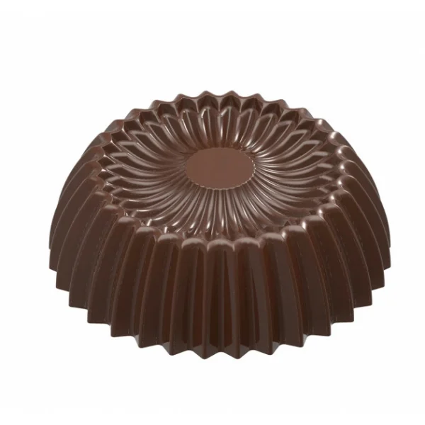 Moule Chocolat Praline Plissée Evasée 30,5 mm (x21) Chocolate World 1