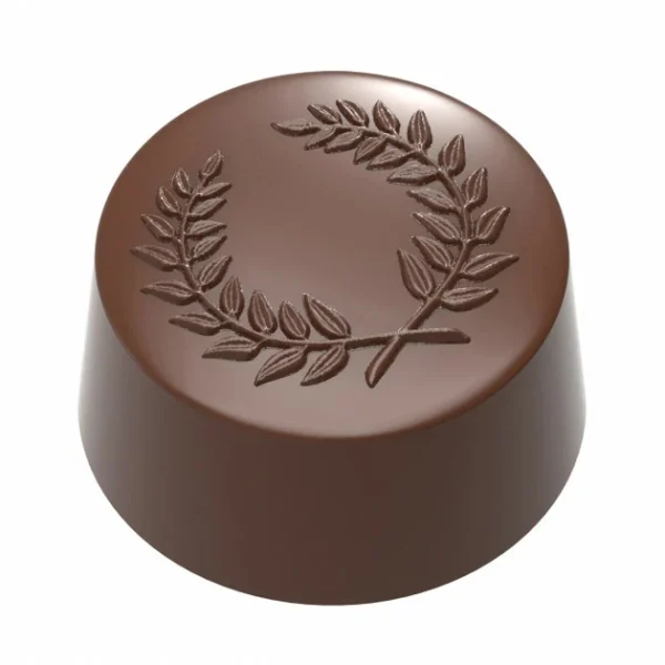 Moule Chocolat Praline Ronde Laurier 31 mm (x21) Chocolate World 1