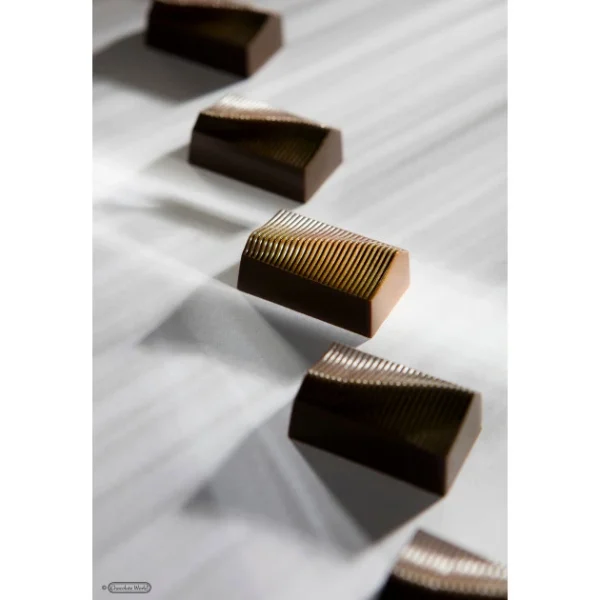 Moule Chocolat Rectangle Plissé 35mm (x24) Chocolate World 3