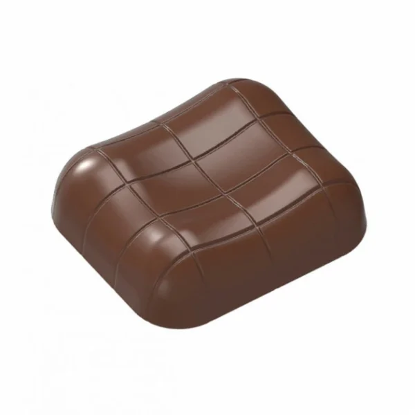 Moule Chocolat Rectangle Rayé 35×31 mm (x21) Chocolat Form 1