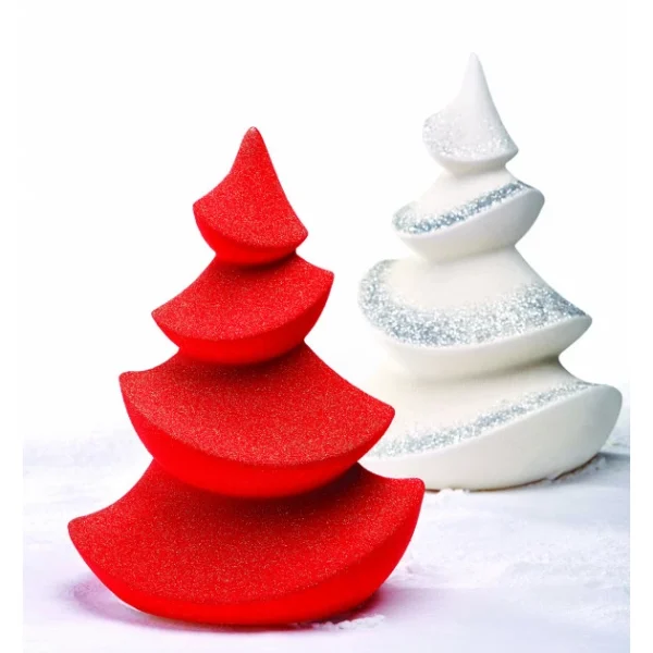 Moule Chocolat Sapin de Noël Wave Ø 16 x H 20 cm (x2) Pavoni 1