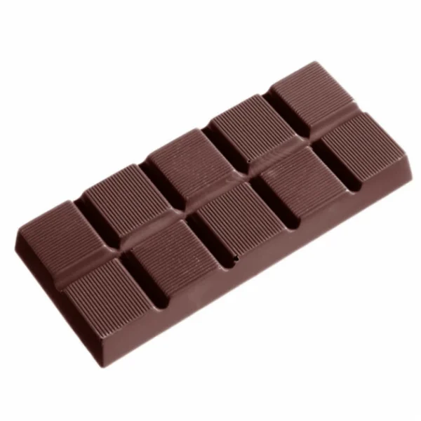 Moule Chocolat Tablette 10 Carrés Striés (x5) Chocolate World 1