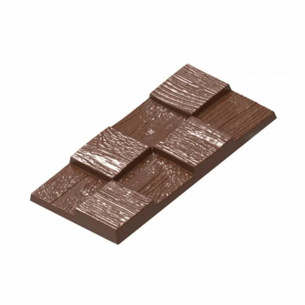 Moule Chocolat Tablette Effet Bois (x4) Chocolat Form 1