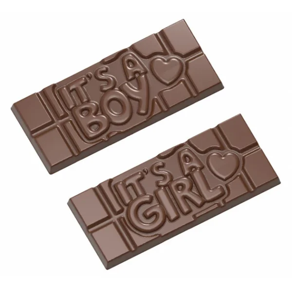 Moule Chocolat Tablette Gender Reveal (x4) Chocolate World 1