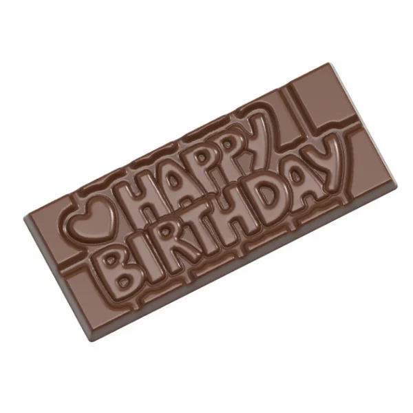 Moule Chocolat Tablette Happy Birthday (x4) Chocolate World 1