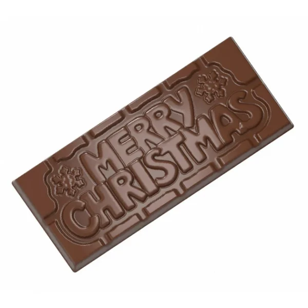 Moule Chocolat Tablette Merry Christmas (x4) Chocolate World 1