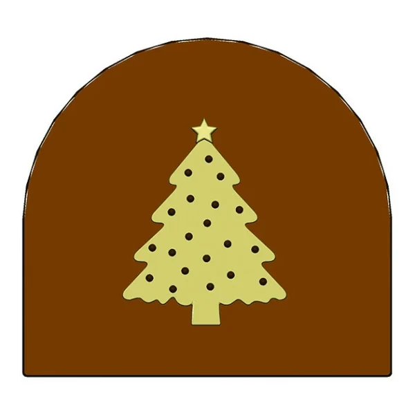 Moule Embout de bûche Sapin de Noël 78 x 85 mm Mallard Ferrière 1