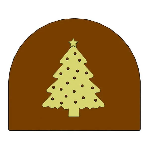 Moule Embout de bûche Sapin de Noël 80 x 68 mm Mallard Ferrière 1