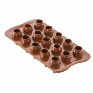 Moule Silicone à Chocolat Mr & Mrs Brown Silikomart Professional 9