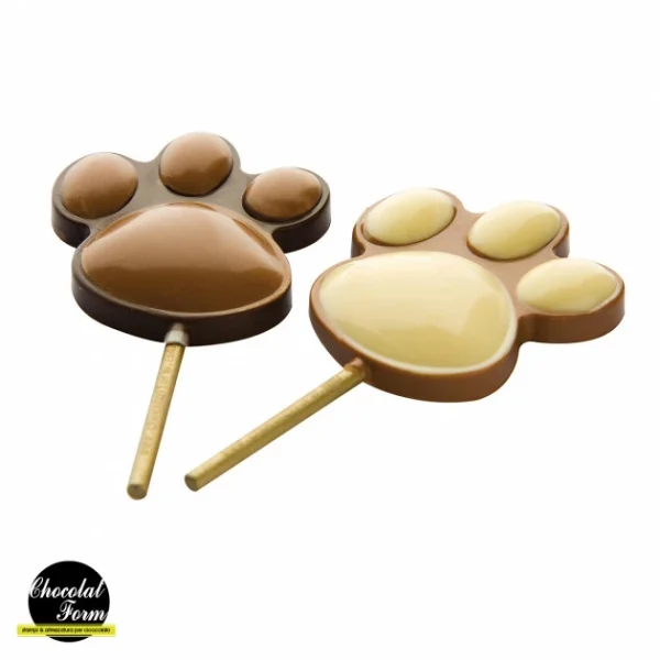 Moule Sucette Chocolat Patte 62 x 55 mm (x4) Chocolat Form 1