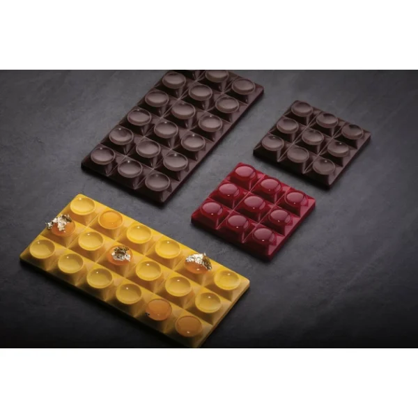 Moule Tablette Chocolat Bricks 15,4 x 7,7 cm x H 0,9 cm (x3) Pavoni 3