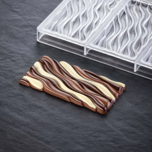 Moule Tablette Chocolat Fluid Vallée 15,4 x 7,7 x H 1,1 cm (x3) Pavoni 9