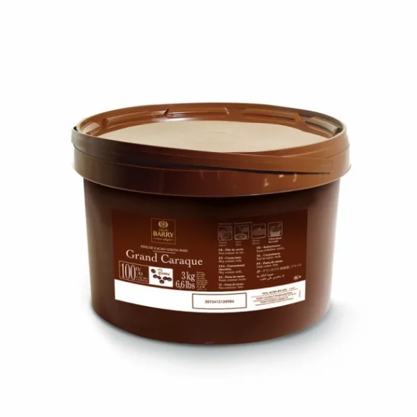 Pâte de Cacao Grand Caraque Pistoles 3 kg Barry 1